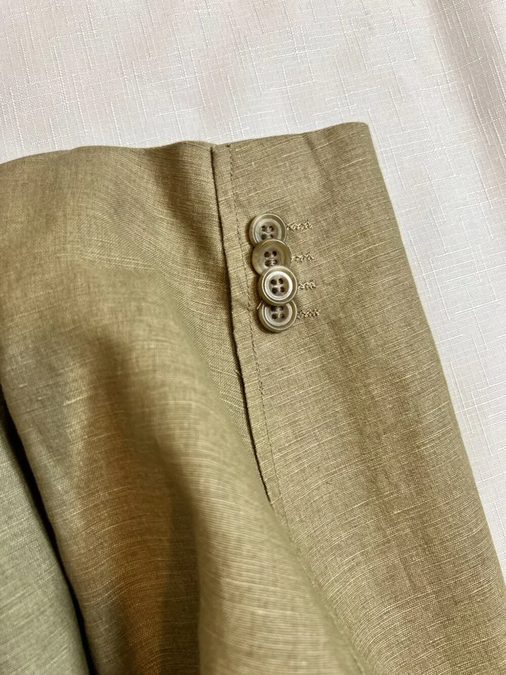 Men's Linen Blend Blazer 3XLT Tan Khaki Slub Knit Sport Coat Big Tall Costal
